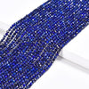 Natural Lapis Lazuli Gemstone Grade AA Micro Faceted Round 2MM Loose Beads 15 inch Full Strand (80020499-P114)