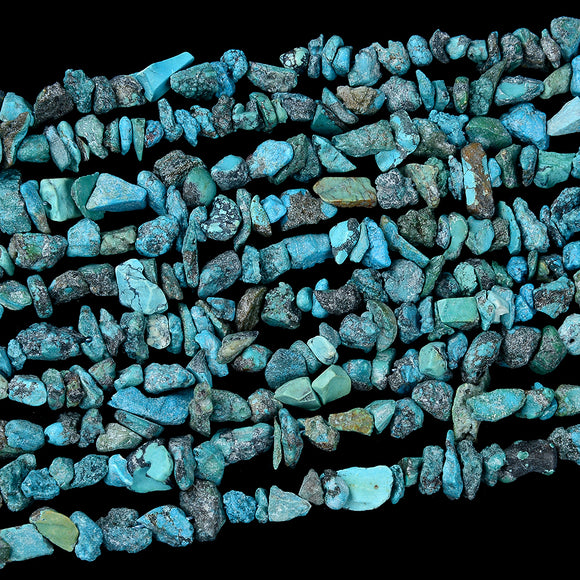100% Genuine Natural Turquoise Rough Blue Gemstone 5-8MM Pebble Nugget Chip Loose Beads (D430)