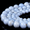 Chalcedony Blue Lace Agate Gemstone Grade AA Round 5MM 6MM 7MM 8MM 9MM 10MM 11MM 12MM Loose Beads (D485)