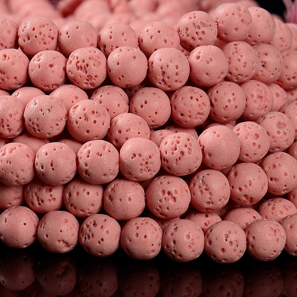 Pink Lava Gemstone Round 4MM 6MM 8MM 10MM Loose Beads (D640)