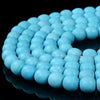 Matte Turquoise Gemstone 11X11MM Barrel Drum Loose Beads (D419)