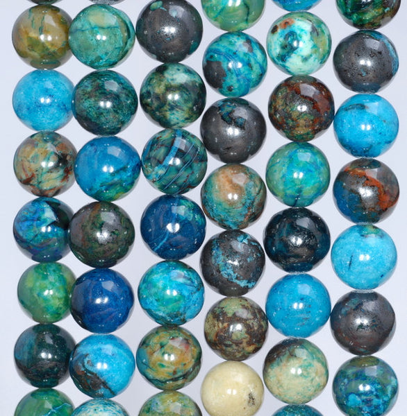 6mm Multicolor Chrysocolla Gemstone Grade A Round Loose Beads 15 inch Full Strand (80004699-726)
