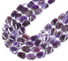 Natural Amethyst Gemstone 20X15MM Twist Rectangle Loose Beads (D425)