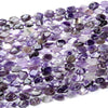 Natural Amethyst Gemstone Faceted Barrel Drum 9x12-10x16MM 10X15-12X17MM 11X16-13X19MM 12X18-13X20MM 14X21-18X25MM Loose Beads (D424)