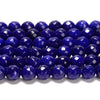 Lapis Blue Jade Gemstone Facetecd Round 8MM Loose Beads (D632)