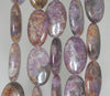 25X15mm Brown Purple Lepidolite Gemstone Grade AB Oval Loose Beads 15.5 inch Full Strand (90188226-662)