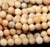Natural Matte Yellow Feldspar Sunstone Gemstone Round 7MM 8MM 9MM 10MM Loose Beads (D415)