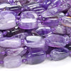 Natural Amethyst Gemstone Rectangle Cube 11X9MM 18X11MM 21X10MM 20X12MM Loose Beads (D421)