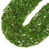 Natural Diopside Gemstone Stick Pebble Chip 4-6MM Loose Beads (D715)