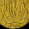 Natural Yellow Opal Gemstone Grade AAA 4X3MM Micro Faceted Rondelle Loose Beads 15 inch Full Strand (80018145-P91)
