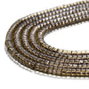 Smoky Quartz Gemstone Heshi Rondelle Slice 4X2MM Loose Beads 15 inch Full Strand (80019472-P105)