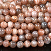 Natural Sunstone Gemstone Grade A Round 5MM 6MM 7MM 8MM 9MM 10MM 11MM 12MM 13MM 14MM 15MM 16MM 17MM 18MM Loose Beads (D479 D480)