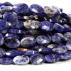Natural Sodalite Gemstone Micro Faceted Oval 8X6MM 11X7MM Loose Beads 7.5inch Half Strand (D719)