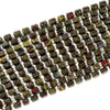 Natural Dragon Blood Stone Gemstone Faceted Round Tube Hexagon 10X8MM Loose Beads (D721)