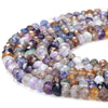 Natural Multi Color Fluorite Gemstone Grade AA Micro Faceted Rondelle 4X3MM 6X4MM Loose Beads (P88)