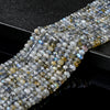 Natural Labradorite Gemstone Micro Faceted Rondelle 6X4MM Loose Beads (P92)