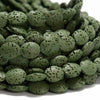 Dark Green Lava Gemstone Oval 10X8MM Loose Beads (D648)