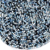 Natural Devil Blue Aquamarine Gemstone Grade A Micro Faceted Round 3MM 4MM Loose Beads 15 inch Full Strand (P94)