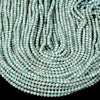 Natural Amazonite Gemstone Grade A 4MM Micro Faceted Round Loose Beads 15 inch Full Strand (80018243-P99)