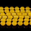 Yellow Jade Gemstone Faceted Prism Double Point Cut 8MM Loose Beads (D634)
