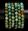 Natural Shattuckite Chrysocolla Gemstone Round Bracelet 9MM 7.5 inch Strand (80020929-S51)