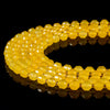 Yellow Jade Gemstone Faceted Prism Double Point Cut 8MM Loose Beads (D634)