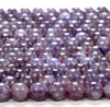 Natural Purple Tourmaline In Lepidolite Gemstone Grade AAA Round 5MM 6MM 7MM 8MM 9MM 10MM Loose Beads (D476)