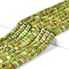 Apple Green Silver Inclusion Sea Sediment Imperial Jasper Gemstone Grade AAA Heshi Rondelle 6X3MM Loose Beads (D501)