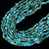 100% Genuine Natural Turquoise Blue Green Gemstone 5-7MM Pebble Nugget Chip Loose Beads (D430)