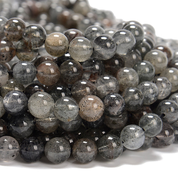 Rare Natural Hematite inclusion Phantom Quartz Gemstone Grade AA Round 5MM 6MM 7MM 8MM 9MM 10MM Loose Beads (D605)