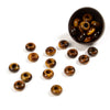 Natural Yellow Tiger Eye Gemstone Large Hole Beads Rondelle Donut 14MM BULK LOT 2,6,12,24,50 Beads (80021188-S63)