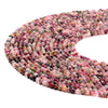 Natural Multi Color Tourmaline Gemstone Grade AA Round 3MM Loose Beads 15 inch Full Strand (80019655-P110)