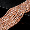 Natural Sunstone Gemstone Grade AA 4MM Micro Faceted Round Loose Beads 15 inch Full Strand (80018234-P98)