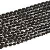 Natural Black Obsidian Gemstone Micro Faceted Oval 11X7MM Loose Beads 7.5 inch Half Strand (80021491-D718)