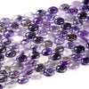 Natural Amethyst Gemstone Oval 11X8MM 14X10MM 16X12MM 18X13MM 20X15MM 34X25MM Loose Beads (D420)
