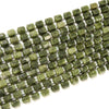 Natural Olive Jade Gemstone Faceted Round Tube Hexagon 10X8MM Loose Beads (D723)