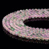 Pink Green Jade Gemstone Round 6MM Loose Beads 14.5 inch Full Strand (80020214-D627)