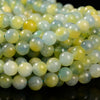 Blue Yellow Jade Gemstone Round 8MM Loose Beads 14.5 inch Full Strand (80020096-D619)