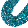 Blue Crinoid Fossil Gemstone Square 15MM Loose Beads 7.5 inch Half Strand (80020656-D661)