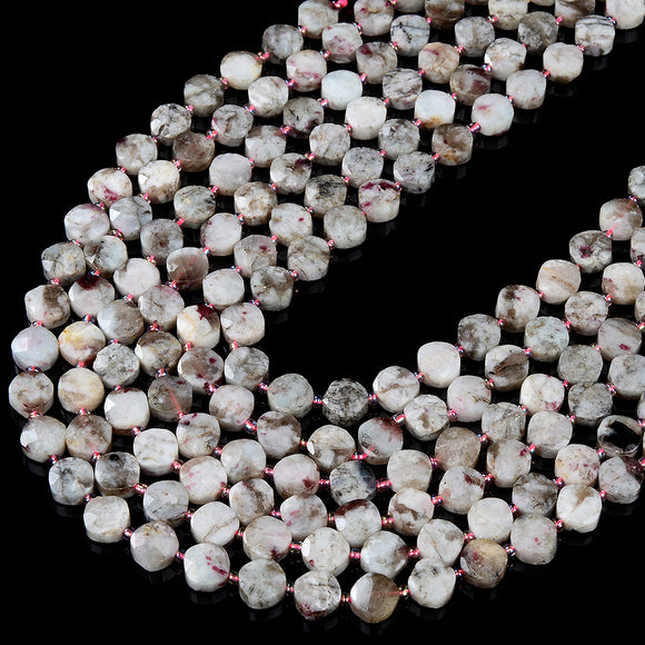 Natural Madagascar Eudialyte Gemstone 11X11MM Micro Faceted Square Loose Beads (D418)