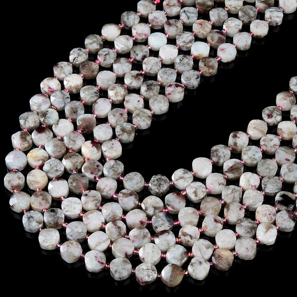 Natural Madagascar Eudialyte Gemstone 11X11MM Micro Faceted Square Loose Beads (D418)