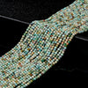 Natural Peruvian Turquoise Gemstone Grade A 2MM Micro Faceted Round Loose Beads 15 inch Full Strand (80018162-P93)