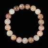 Natural Orange Black Sunstone Gemstone Round Bracelet 8MM 10MM 7.5 inch Strand (S54)