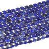 Treated Lapis Lazuli Gemstone Micro Faceted Oval 11X7MM Loose Beads 7.5 inch Half Strand (80021477-D718)