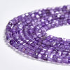 Natural Amethyst Gemstone Grade AAA Faceted Diamond Cut Cube 2MM Loose Beads (P116)