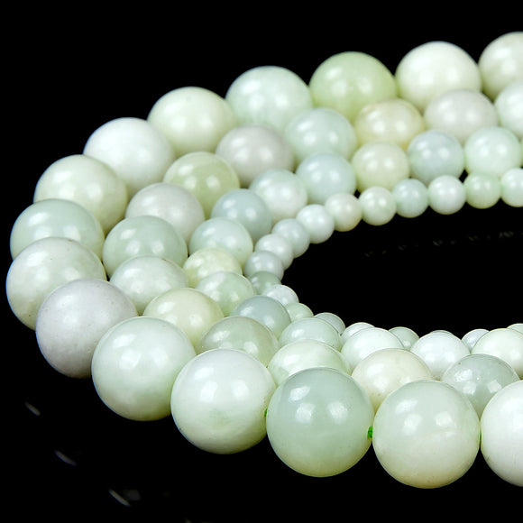 Natural New Jade Gemstone Round 4MM 6MM 8MM 10MM Loose Beads (D506)