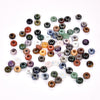 Natural Mixed Stone Gemstone Rondelle 12MM 14MM Large Hole Beads 12 Beads (S23)