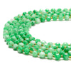 Green Jade Gemstone Faceted Prism Double Point Cut 8MM Loose Beads (D625)