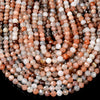 Multi Color Sunstone Gemstone Grade AAA 6-7MM Micro Faceted Round Loose Beads 15 inch Full Strand (80018239-P98)