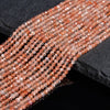 Natural Sunstone Gemstone Micro Faceted Round 2MM Loose Beads 15 inch Full Strand (80020497-P114)